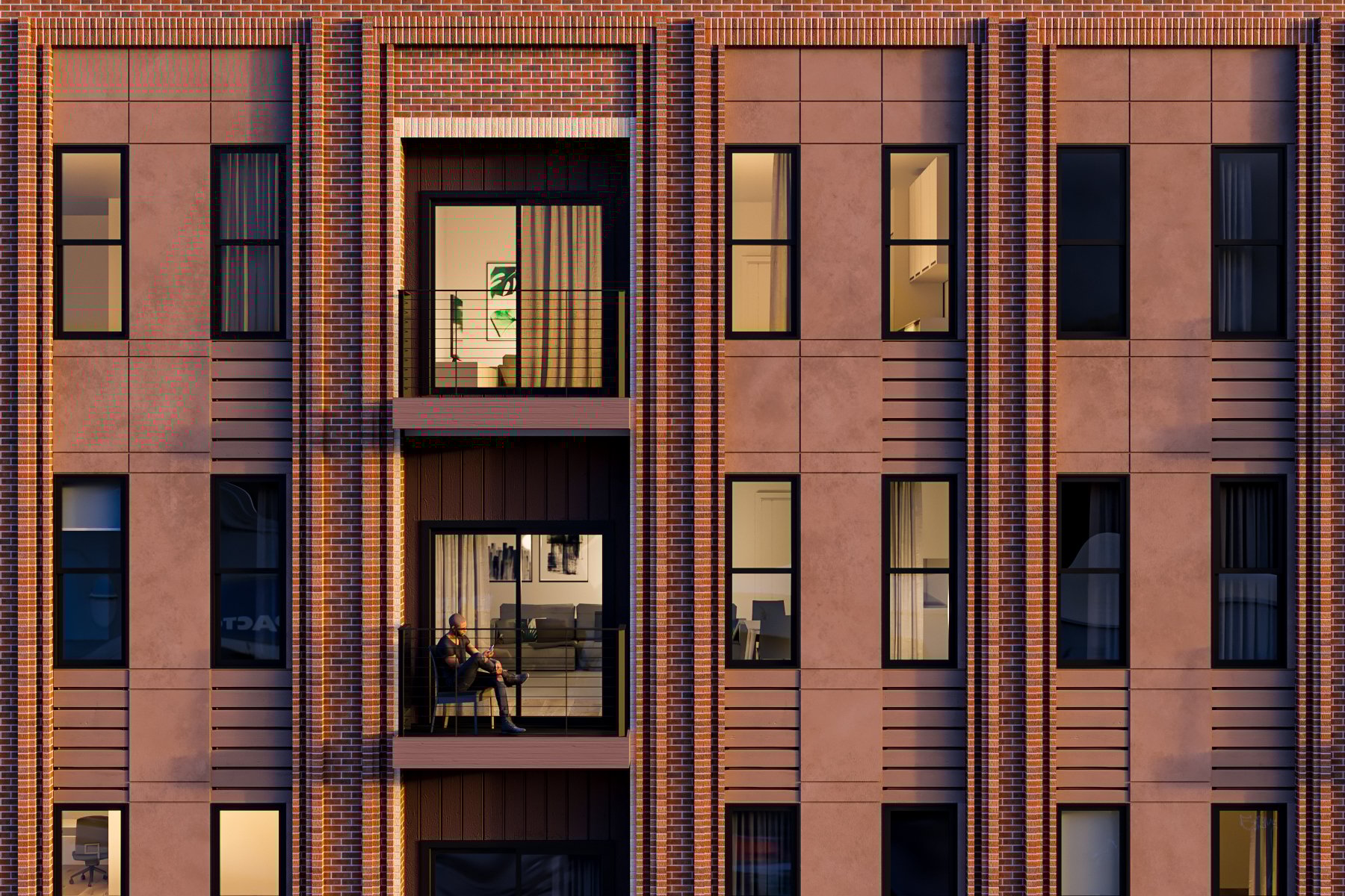 21112105 - 2201 E Tioga St_Still Rendering_View7_FacadeCloseup_FinalV1.1